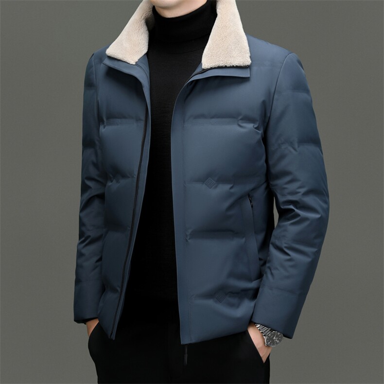DF2391钱塘2020-2新款百搭简约翻领厚款中年男士羽绒服P230,男装羽绒服,钱塘207-2