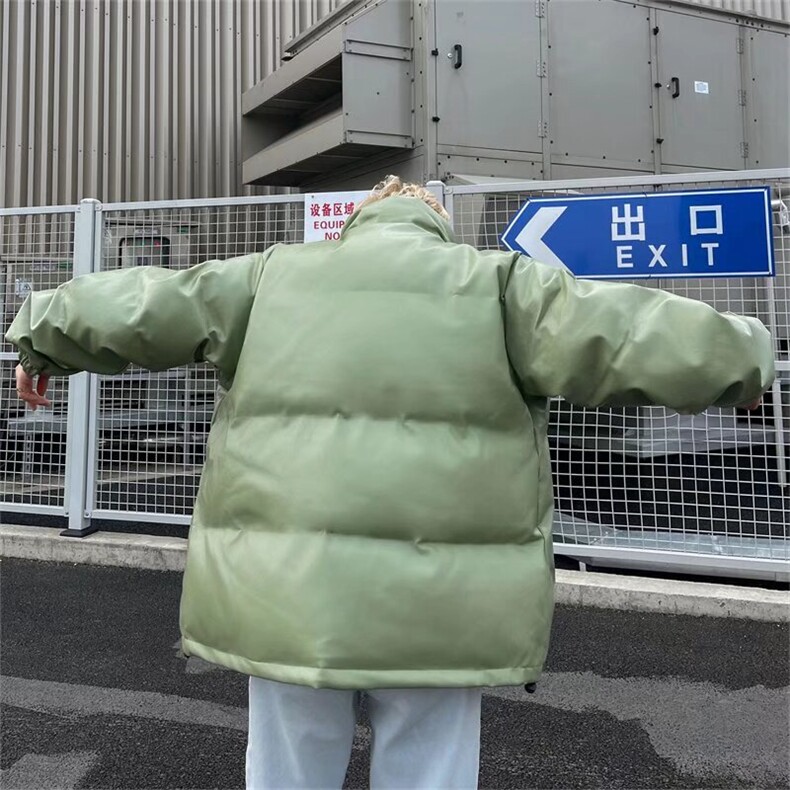 机车pu皮面棉服外套男美式复古高街高级感面包服YW169P85,男装棉衣,星座1116-2