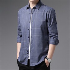 2023秋季新款免烫衬衫男士长袖商务休闲衬衣修身打底衫P58，男装衬衫，星座1105-3