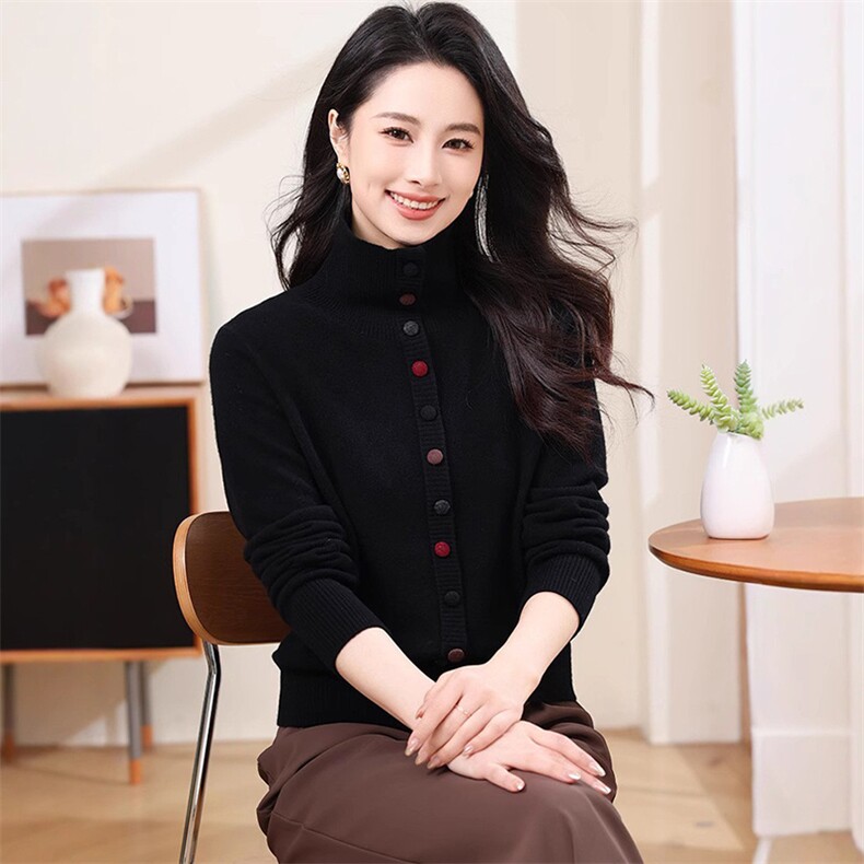 bao现货2025秋冬圆领领毛衣女士套头长袖秋冬打底针织衬衫,商品下架区,韩然一族