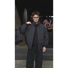 现货美式高街休闲夹克冬季三防立领纯色户外工装加厚棉服外套，男装夹克，电商A486