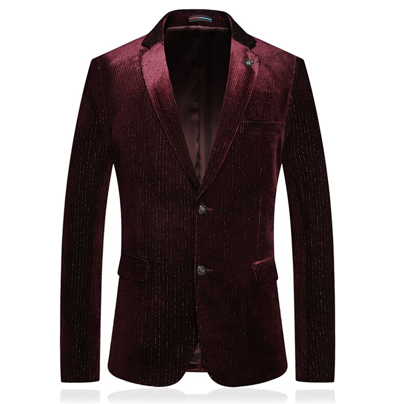 断码2021秋冬新款灯芯绒小西服男士韩版修身西装外套777-P165，男装西服，电商D225