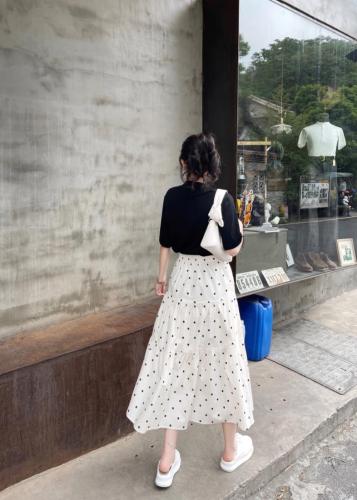 现货。格子点点伞裙,女装,妍妍衣坊