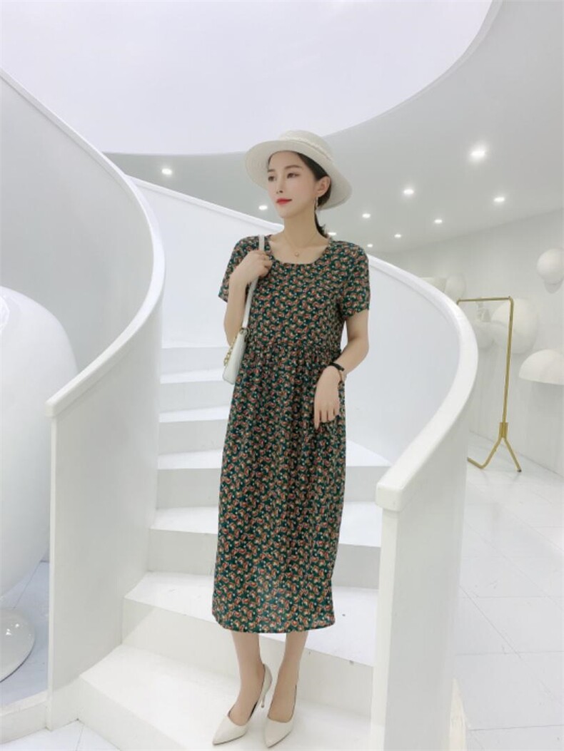 【现货】夏季新款韩版宽松显瘦碎花连衣裙，女装连衣裙，名怡