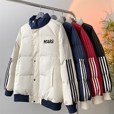 ！2025秋冬新款撞色织带棉衣加厚保暖棉服MY209特P80，男装棉衣，电商B220