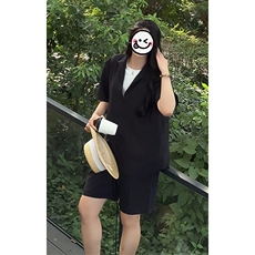 (网图慎用）特批P58无差价假两件大码轻薄亚麻两件套装男TZ5355，男装休闲套装，电商A001-1