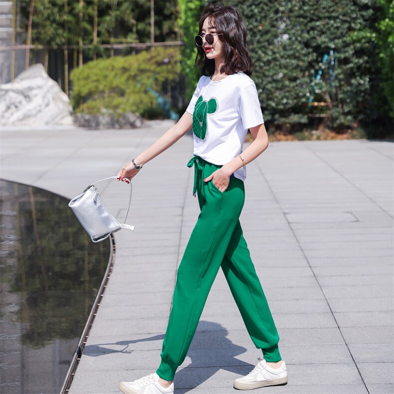 2022年夏装新款克莱因蓝休闲运动服卫衣套装女网红时尚两件套女,女装套装/套裙,瑶迪依秀