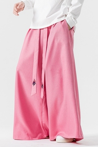 秋冬新款 风宽松休闲裙裤汉服阔腿裤宋裤新中式情侣 K272/P75图片