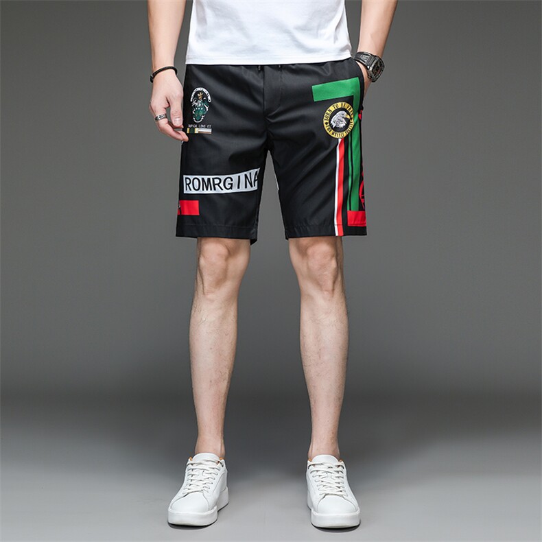 C58006男士2023夏季新款青年免烫短裤中腰运动休闲宽松沙滩裤P50图片