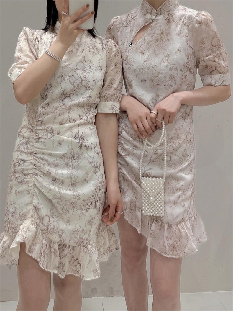 【现货】潮风珠片旗袍2色，女装汉服/婚纱/旗袍/礼服，ONE(2F)