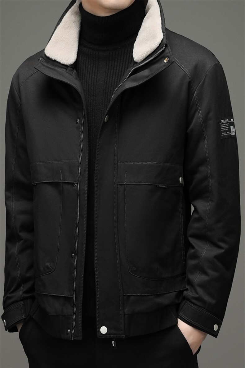 冬季男士商务休闲羽绒服中年男装连帽外套鸭绒上衣ZELD9827-P315，男装羽绒服，电商B212（原钱塘6029）
