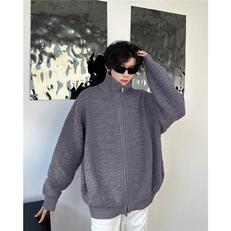 2025冬开衫毛衣美式复古ins休闲慵懒风V领针织衫男外套MZ739-P72,男装针织衫/毛衣,星座412-2
