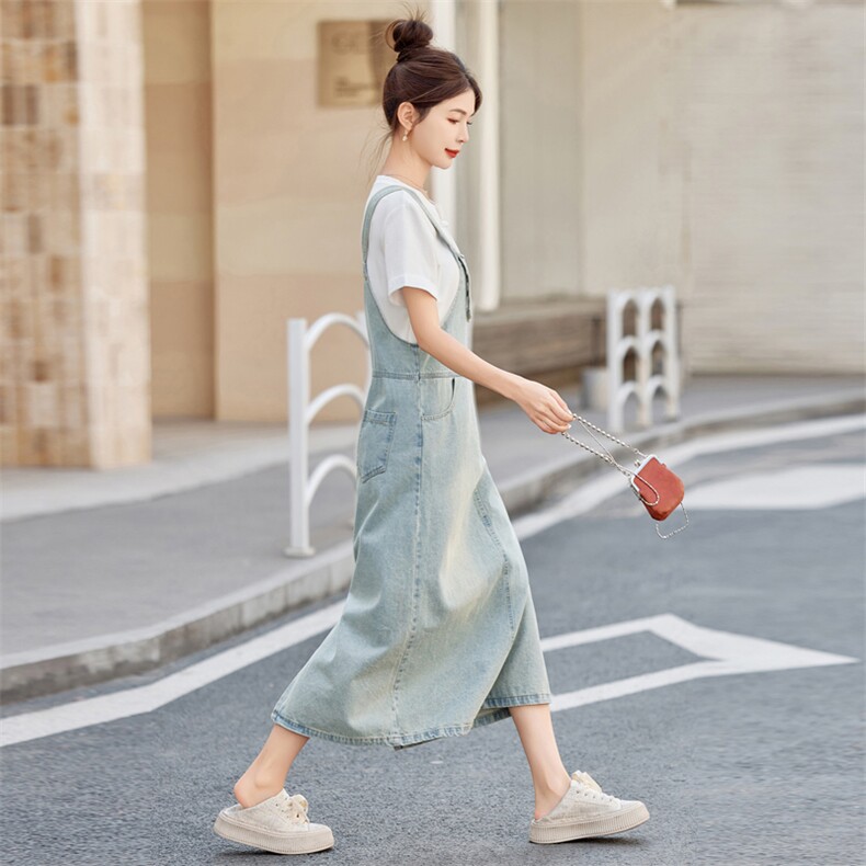 夏季牛仔背带裙套装女2025夏装新款连衣裙洋气减龄时尚两件套裙子,女装套装/套裙,慧尚依恋