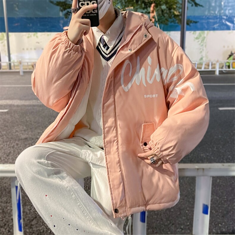 假两件棉衣男连帽棉服2025新款冬装港风面包服棉袄3316-P70控108,男装棉衣,星座207