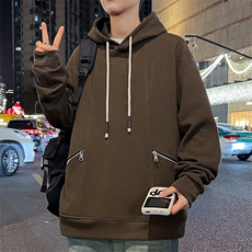 春季新款大码男士连帽套头提花卫衣6658-P45大码元，男装卫衣，星座209