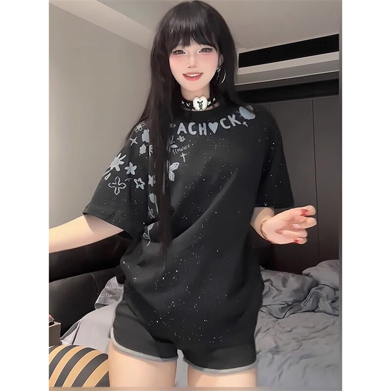 万针全刺绣工艺抖音得物高品质260克重磅纯棉双纱美式高街短袖T恤,男装T恤,电商A486