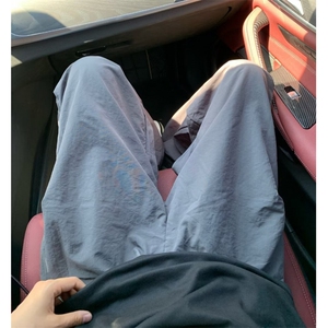 速干伞兵工装裤男夏季抽绳包边休闲长裤直筒阔腿裤子 K26图片
