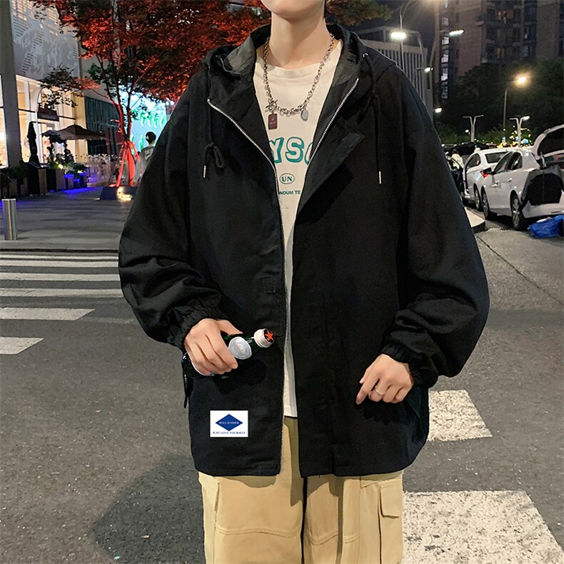 JK41061-P85加棉款-P115纯棉连帽夹克男士大码工装夹克男外套男,男装夹克,电商A040