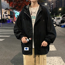 JK41061-P85加棉款-P115纯棉连帽夹克男士大码工装夹克男外套男，男装夹克，电商A040