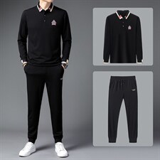 CAG502钱塘2020-2秋季新款时尚休闲帅气中青年男士套装P97，男装休闲套装，钱塘207-2