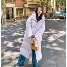 羽绒服女2026新款冬季大码超长过膝宽松中戏连帽防寒户外厚外套，女装羽绒服，灵动羽绒服工厂