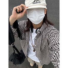 360G千鸟格磨毛秋冬新款格纹翻领衬衫加厚磨毛格子外套CS326-P40，男装衬衫，星座301C-5