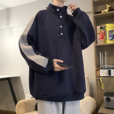 秋季新款重磅420克重拼接套头卫衣W2312-P55，男装卫衣，电商A036A