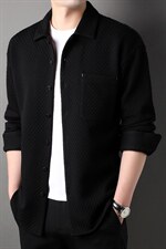 夹克男士新款商务休闲宽松百搭时尚潮流男装纯色上衣免烫外套，男装夹克，电商B212（原钱塘6029）