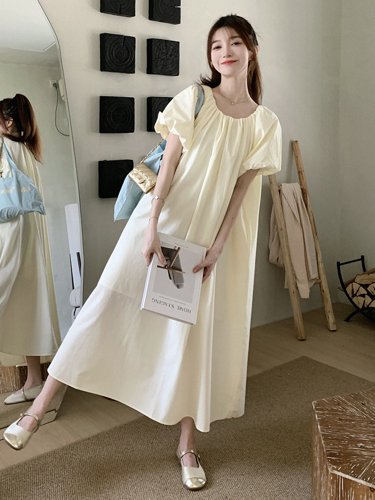 2024新浅杏黄色连衣裙【现货】082-3639P120K178,女装连衣裙,浙宝192（原082）