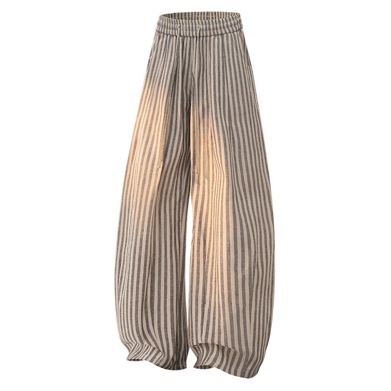 白底美式宽松条纹撞色拼接休闲裤休闲百搭K25619-P40,男装休闲裤,星座717
