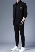 男士运动套装春秋季中年高端休闲潮流男装时尚卫衣跑步服三件套男，男装休闲套装，电商B212（原钱塘6029）