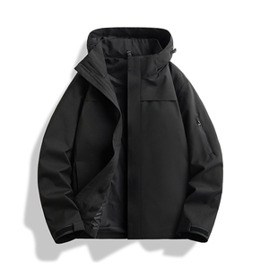 新款男女高品质户外登山服青少年学生冲锋衣夹克外套HS6606图片