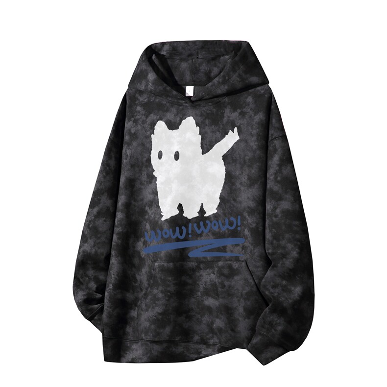 得物供货、重磅420克现货麂皮绒扎染卫衣HD019-1-WL25368ZR-P45,男装卫衣,电商019-1