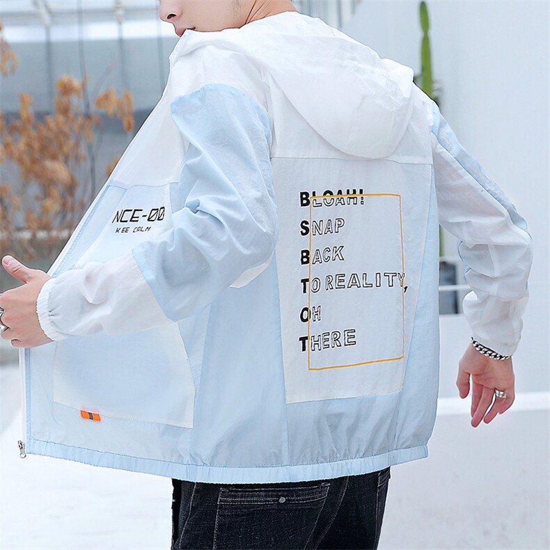 主推-男士防晒衣夏款新款薄款透气连帽潮流韩版夹克F213-P30，男装夹克，星座1206（原A206）