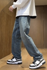 ！2025新款秋冬季美式牛仔裤男宽松直筒宽松裤子L355，男装牛仔裤，电商A178