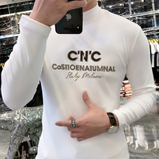22新款秋冬潮牌男简欧大码圆领双面德绒打底衫长袖A-802-P53，男装T恤，电商A227B（原钱塘4066-1）