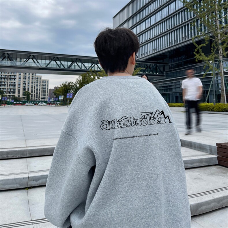 ！圆领卫衣男装港风长袖T恤男外套男WY187-P28,男装卫衣,电商B367