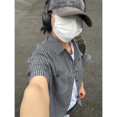 格子衬衫春夏美式短袖衬衫港风情侣装休闲衬衣CS286-P30，男装T恤，星座301C-5