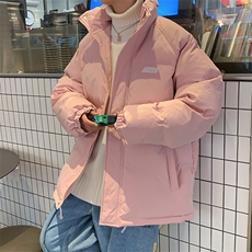 特批35粉色棉衣男女冬季宽松韩版立领加厚外套御寒棉衣MY9036，男装棉衣，电商A128