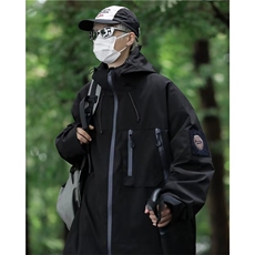 工装软壳冲锋衣男女户外防水防风夹克单层外套徒步登山服Y6001，男装夹克，星座1116A-1（原606A）