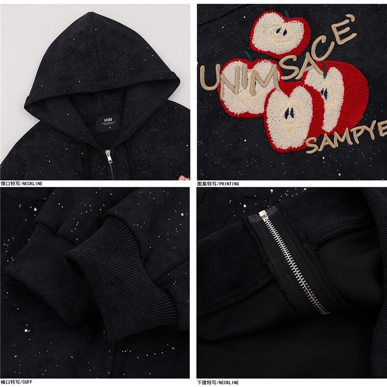 （设计感）秋季满天星烫钻重工刺绣开衫卫衣外套1015-WY353-P115,女装短外套,四季星座1015
