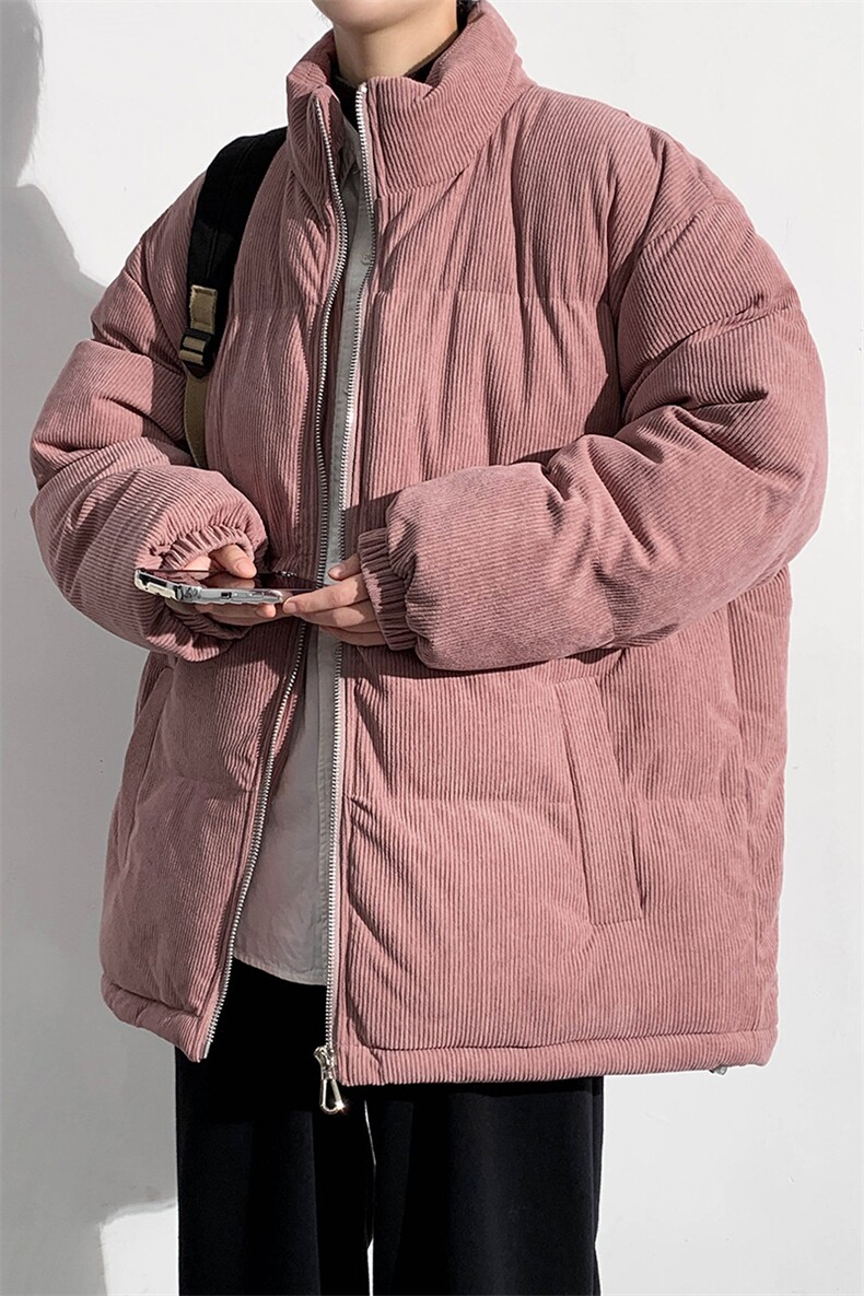 冬上新青少年加棉加厚棉服潮纯色宽松立领棉衣外套男女6223-P100,男装棉衣,电商A441-1