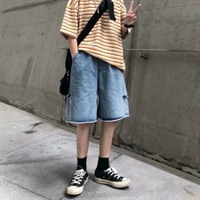 牛仔裤男牛仔短裤K028P35图片
