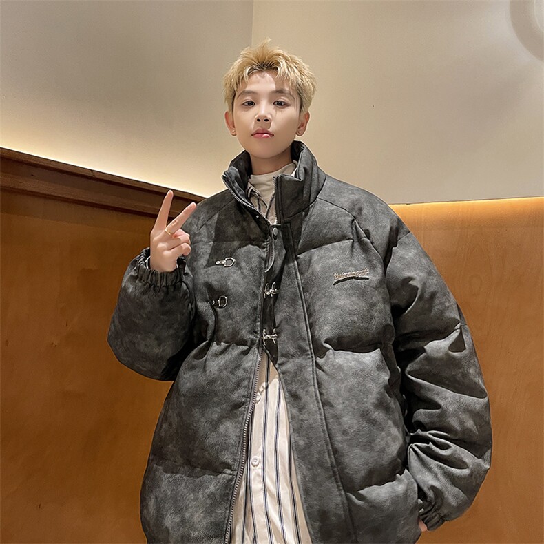 冬季PU皮衣飞机扣棉服外套棉衣M1603P100直播,男装皮衣,星座1904A-1