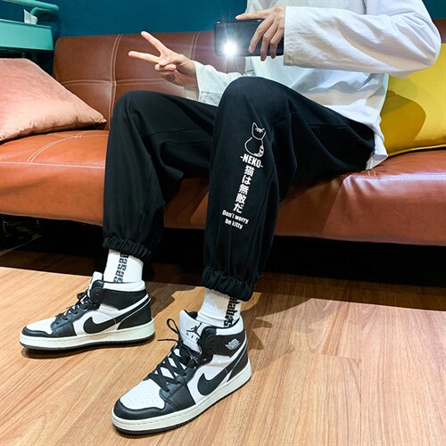 休闲裤子男2024春秋韩版潮流束脚修身时尚薄款长裤A161-G231-P35，男装休闲裤，电商A161-2