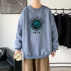 Y2478P38港风21秋季新款动漫圆领卫衣男潮流宽松青少年休闲外套，男装卫衣，星座510A-1