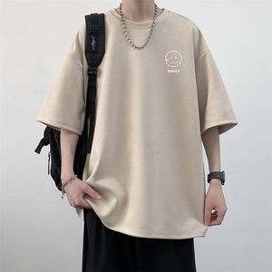 麂皮绒短袖t恤男大码半袖男 JD82072-P25图片