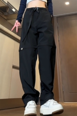 wassuphappy可拆卸户外速干裤男款夏季冰丝一裤两穿工装休闲裤子，男装休闲裤，电商A022