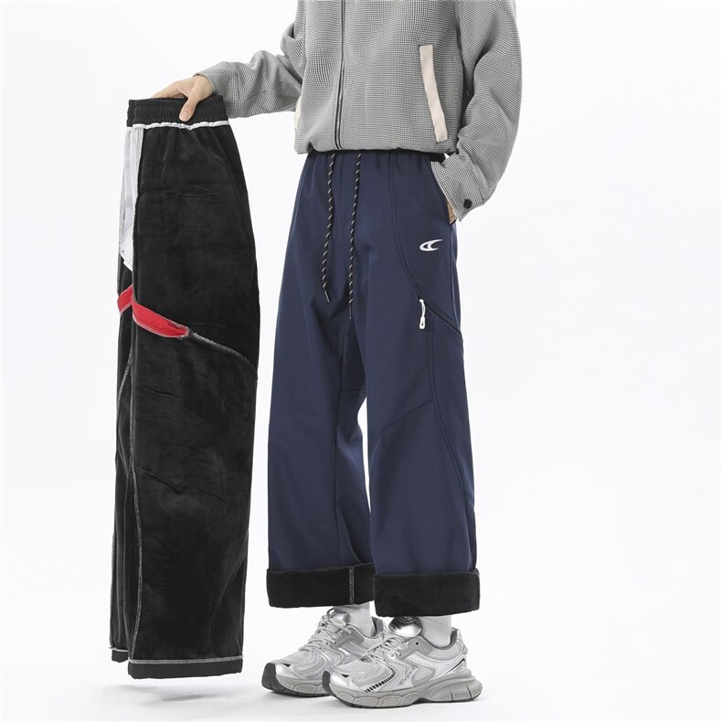 加绒加厚户外防水冲锋裤设计感长裤子K1609/特P5088,男装卫衣,电商D202