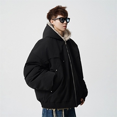 冬季派克服毛领棉衣男宽松百搭机能工装加厚棉服外套sy2615-P128，男装棉衣，星座610B-1